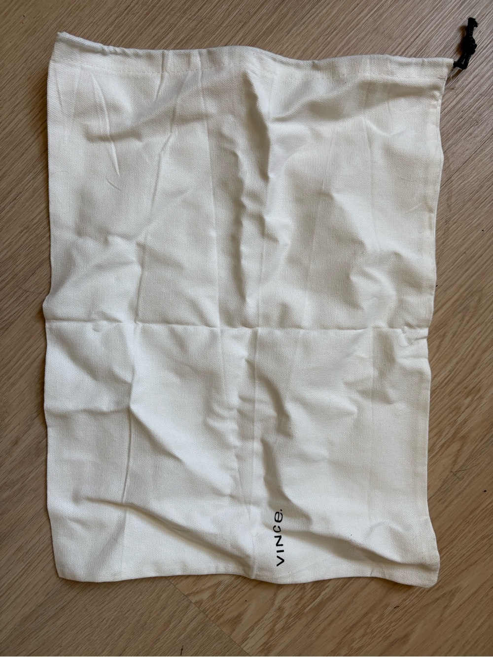 Vince Cream Canvas Drawstring Dust Bag